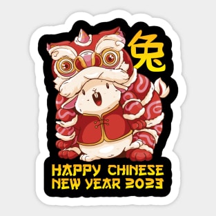 Good Luck Zodiac Happy Chinese New Year of the Rabbit Sticker